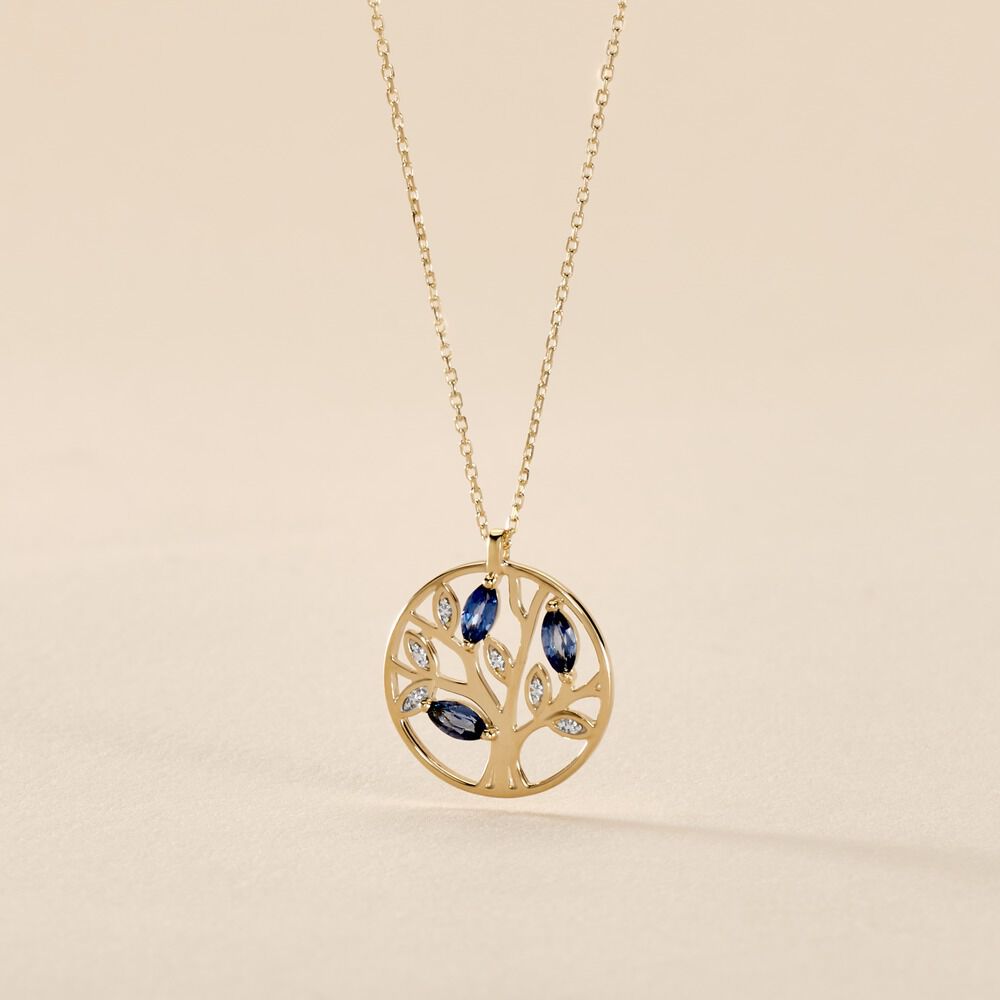 Collier Or Jaune Elsebein Saphirs - Colliers avec pierres Femme | Marc Orian