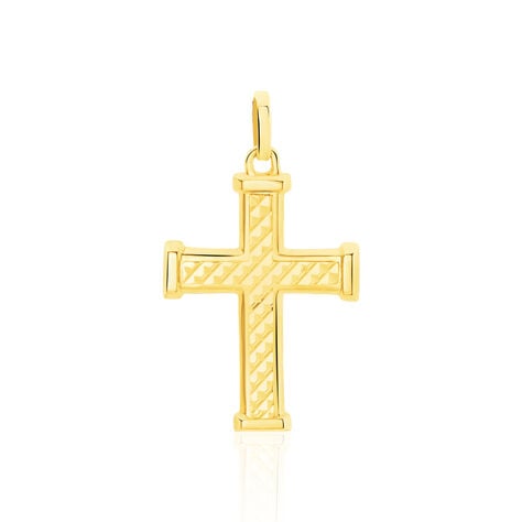 Pendentif Benny Croix Ciselee Or Jaune - Pendentifs Famille | Marc Orian