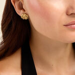 Boucles D'Oreilles Puces Ma&iuml;ana Acier Jaune - Puces Femme | Marc Orian