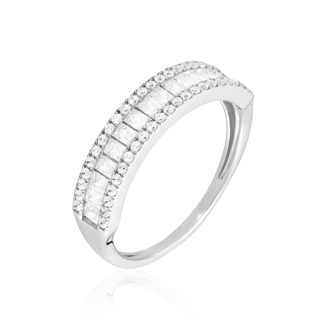 Bague Or Blanc Jacklyn Oxyde De Zirconium - Bagues avec pierre Femme | Marc Orian