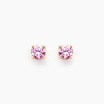 Boucles D'oreilles Puces Rio Argent Rose Oxyde - Puces Femme | Marc Orian