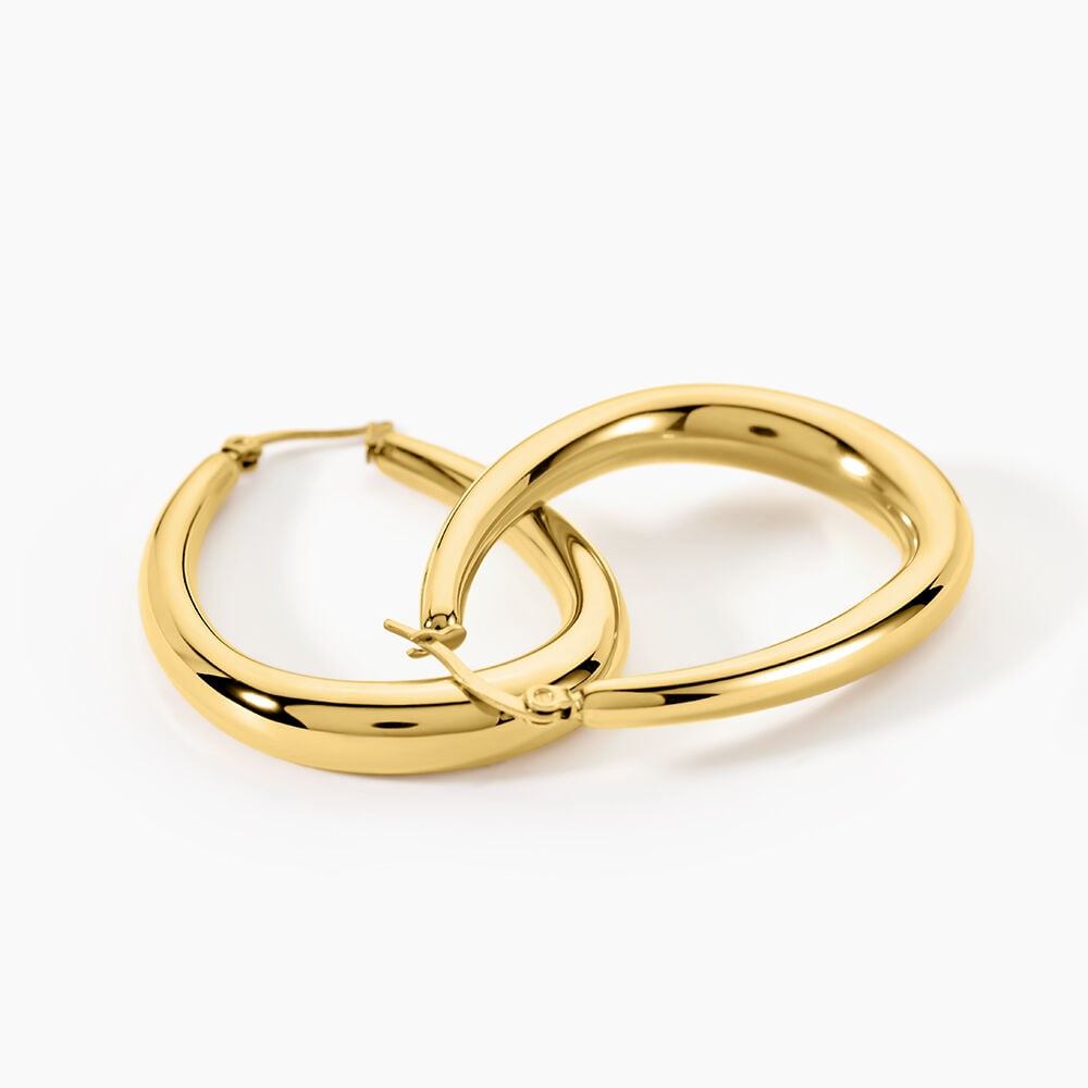 Creoles Cherish Acier Jaune - Cr&eacute;oles Femme | Marc Orian