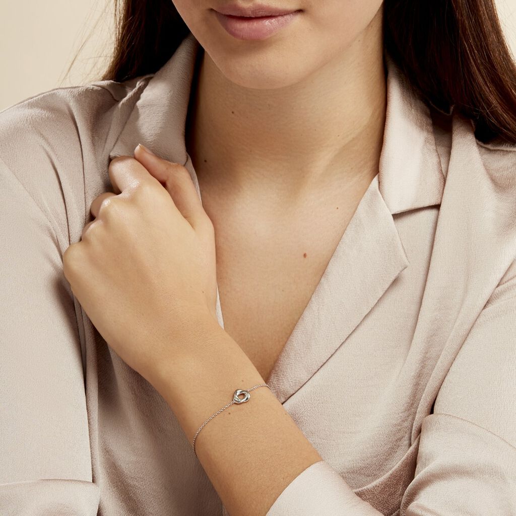Bracelet Kaelya Argent Blanc - Bracelets chaînes Femme | Marc Orian