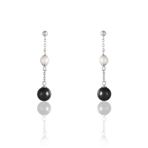 Boucles D'oreilles Pendantes Lucia Cera Argent Blanc Perle De Culture - Pendantes Femme | Marc Orian
