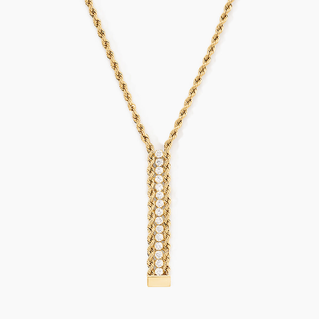 Collier Jerry Or Jaune Oxyde De Zirconium - Colliers avec pierres Femme | Marc Orian