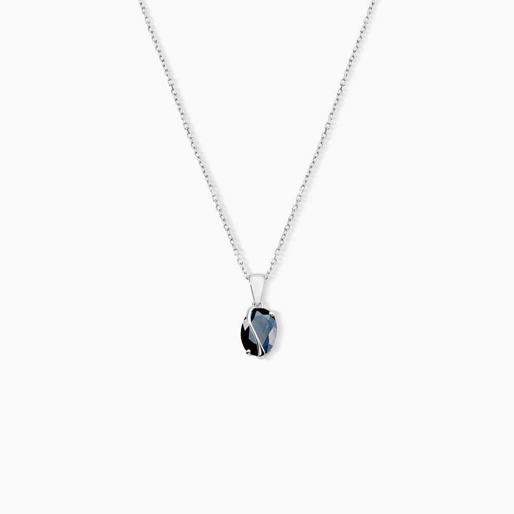 Pendentif Prudencia Or Blanc Saphir - Pendentifs Femme | Marc Orian