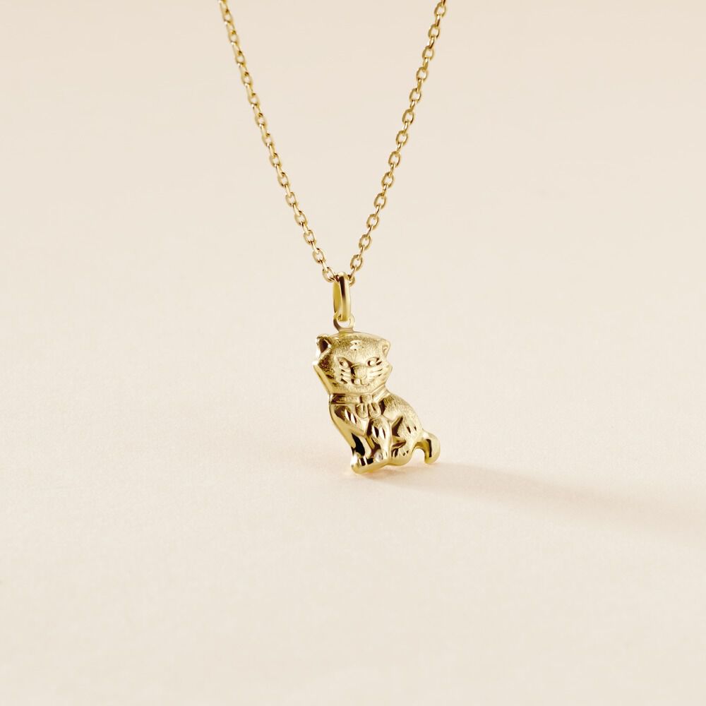 Pendentif Hayate Chat Or Jaune - Pendentifs Famille | Marc Orian