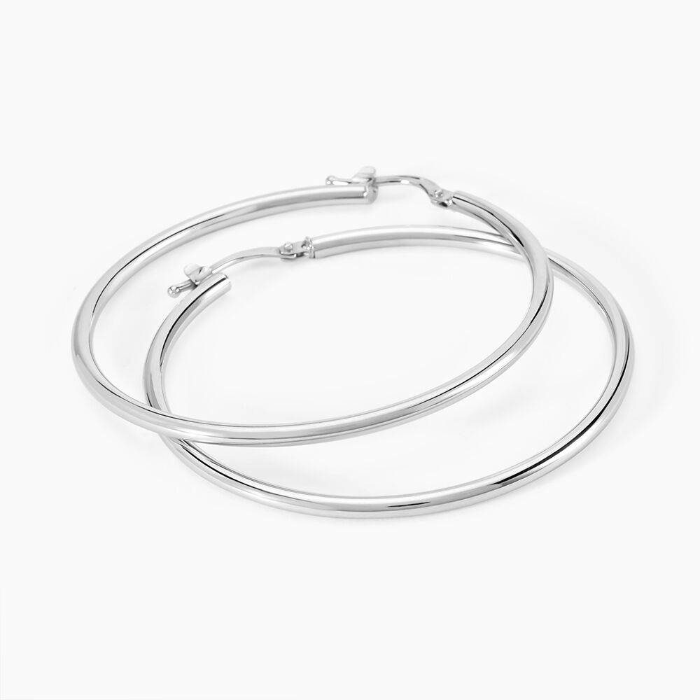 Créoles Or Blanc Rond - Créoles Femme | Marc Orian