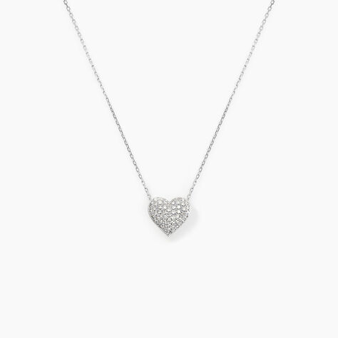 Collier Ti Amo Or Blanc Diamant - Colliers avec pierres Femme | Marc Orian