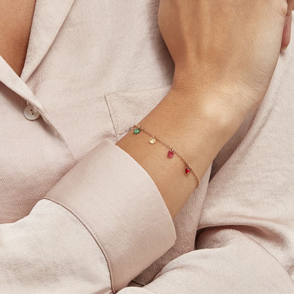 Bracelet Plaqué Or Myosothis Pierres Artificielles - Bracelets chaînes Femme | Marc Orian