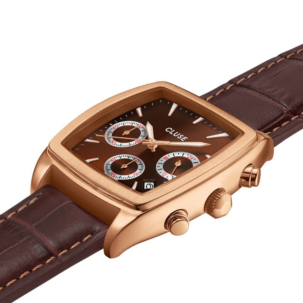 Montre Cluse Quartaut Chrono Marron - Nouveautés Homme | Marc Orian