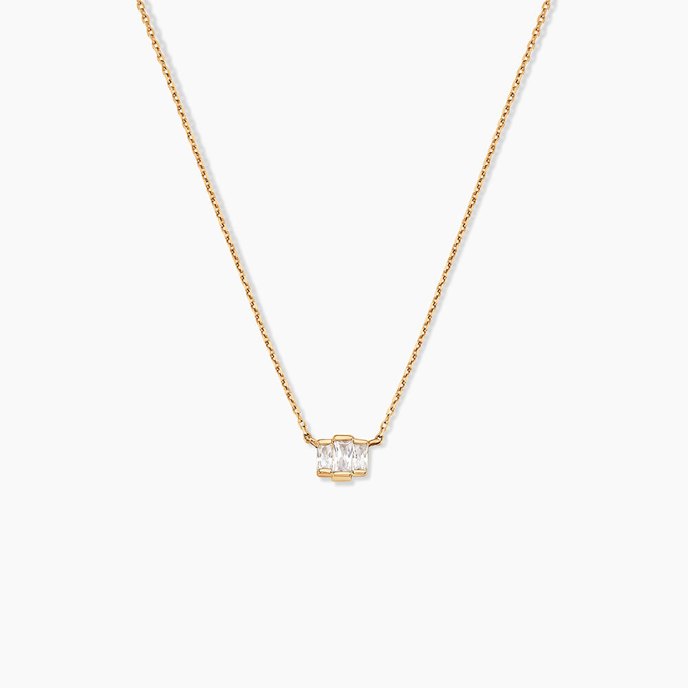 Collier Isoria Plaqu&eacute; Or Jaune Oxyde De Zirconium - Colliers avec pierres Femme | Marc Orian