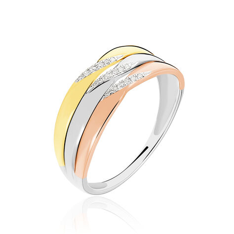 Bague Nesibe Or Tricolore Diamant - Bagues pierres précieuses Femme | Marc Orian