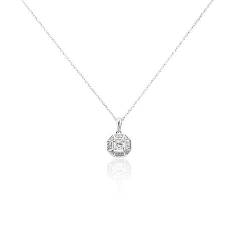 Collier Transmission Or Blanc Diamant - Colliers avec pierres Femme | Marc Orian