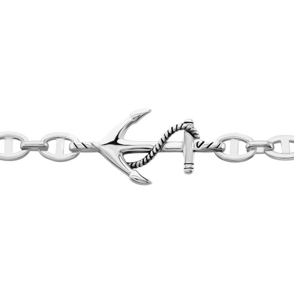 Bracelet Maximo Argent Blanc - Bracelets mailles Homme | Marc Orian