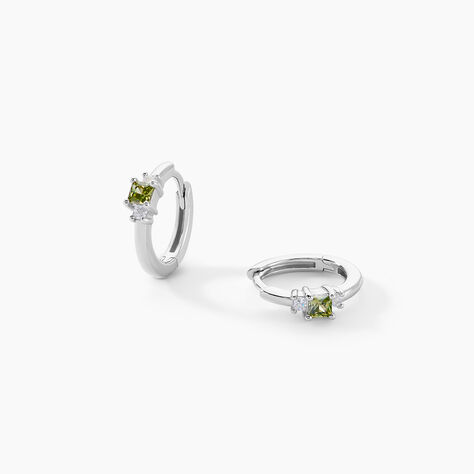 Créoles Desert Argent Blanc Oxyde De Zirconium - Créoles Femme | Marc Orian