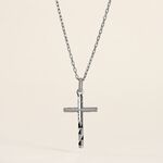 Pendentif Desilia Cisel&eacute;e Argent Blanc - Bijoux fantaisie Famille | Marc Orian