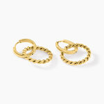 Bijoux D'oreilles Rhetta Acier Jaune - Piercings d'oreilles Femme | Marc Orian