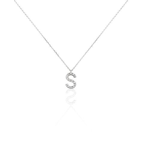 Collier Oran Or Blanc Diamant - Colliers avec pierres Femme | Marc Orian