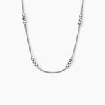 Cha&icirc;ne Zaza Argent Blanc - Colliers fantaisie Femme | Marc Orian