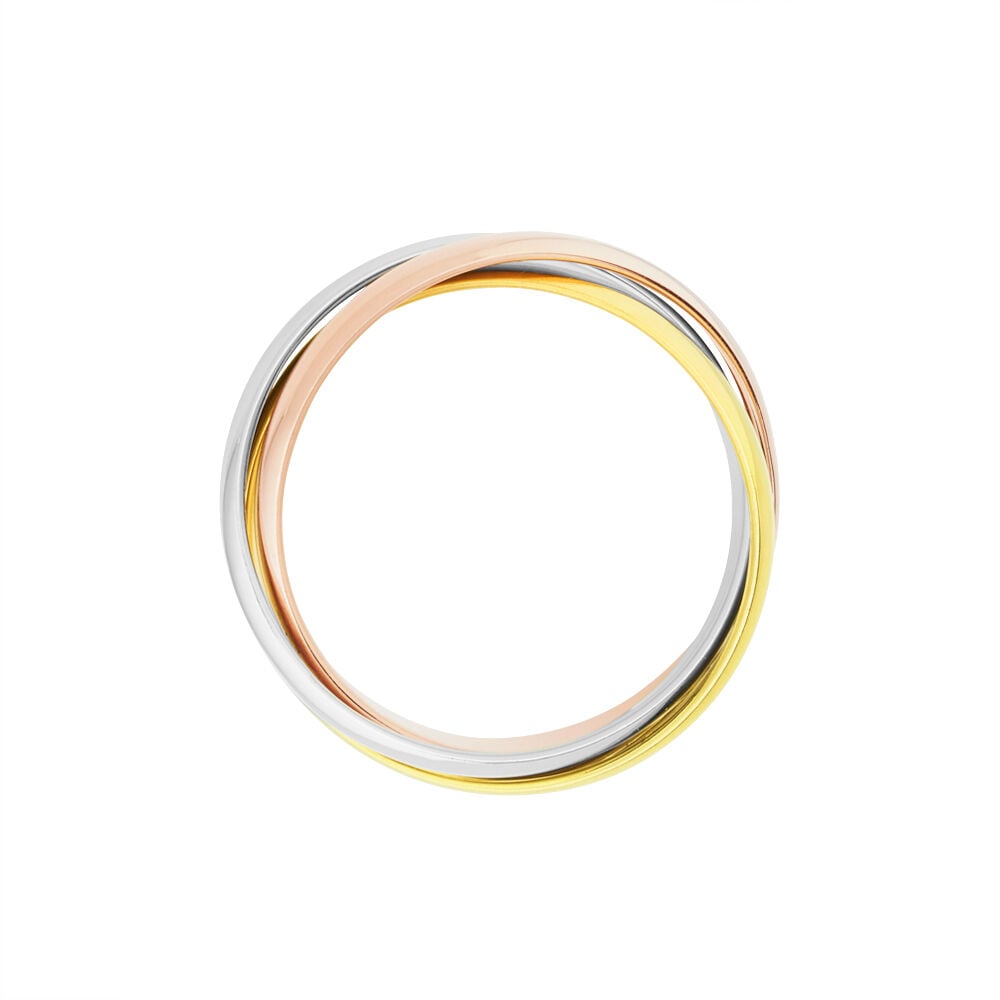 Alliance Entrelacee Demi Jonc Classique Or Tricolore - Alliances personnalis&eacute;es Famille | Marc Orian