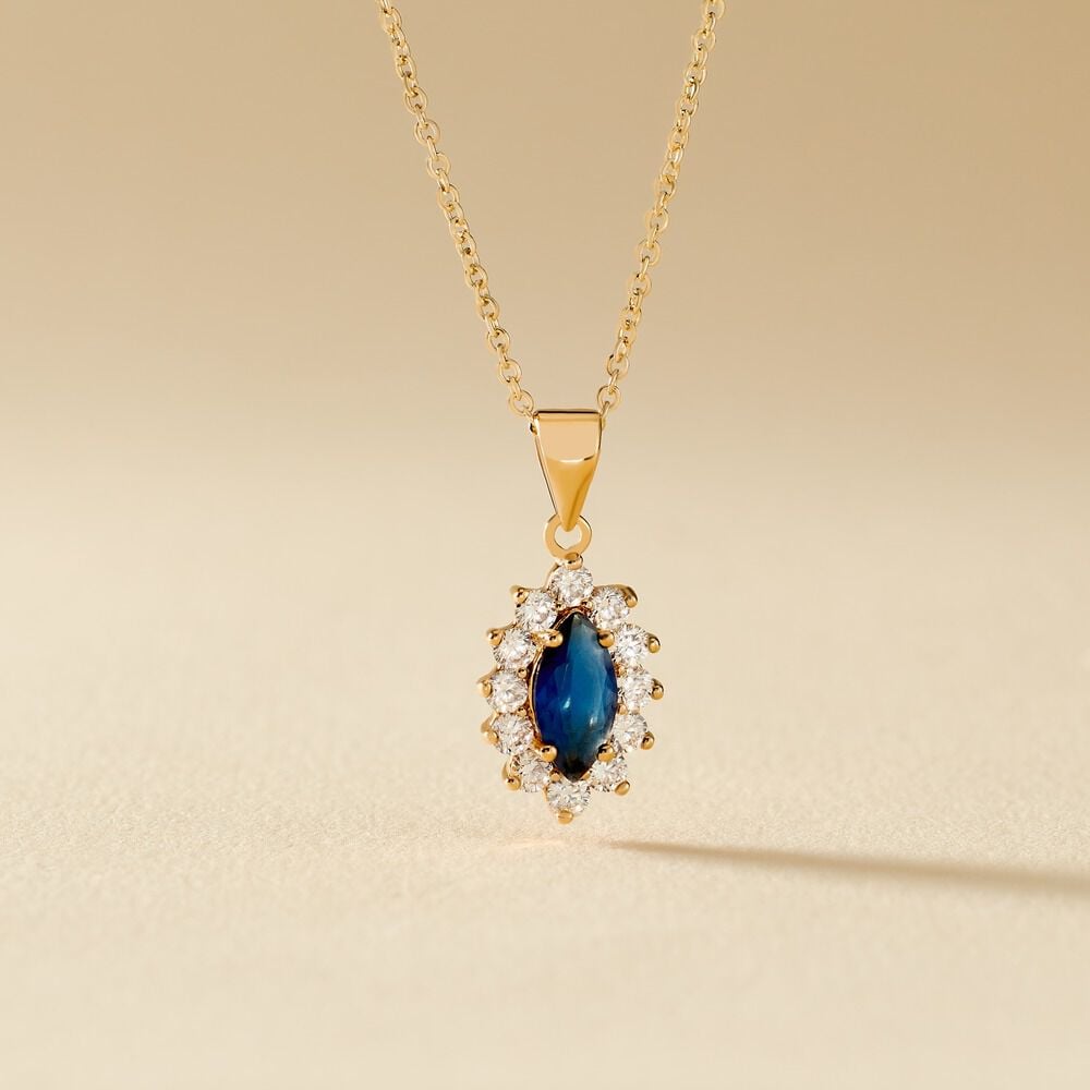 Collier Lisea Plaqu&eacute; Or Jaune Verre Et Oxyde De Zirconium - Colliers avec pierres Femme | Marc Orian