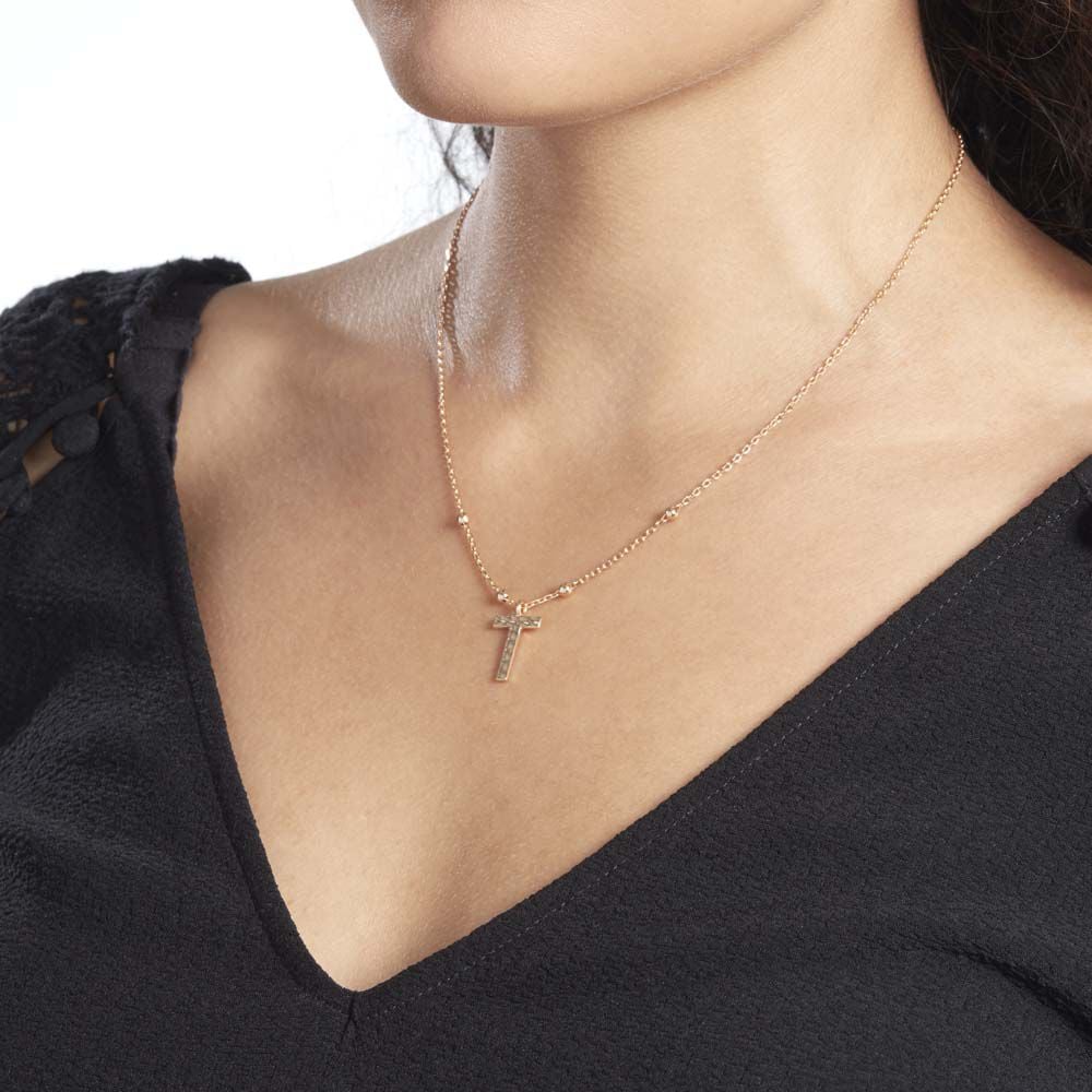 Collier Plaqué Or Jaune Lettra - Colliers fantaisie Femme | Marc Orian