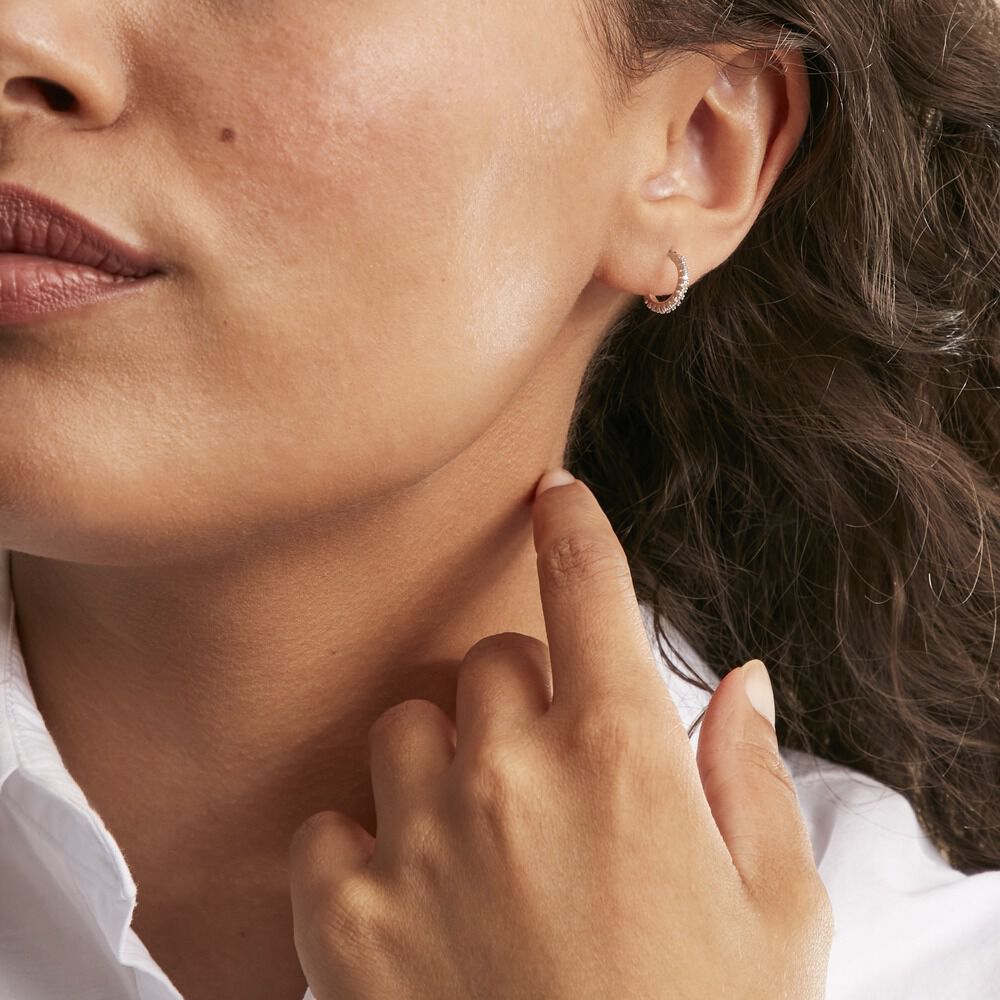 Créoles Alvah Argent Blanc Oxyde De Zirconium - Créoles Femme | Marc Orian
