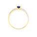 Bague Skylar Or Bicolore Saphir Diamant - Solitaires Femme | Marc Orian