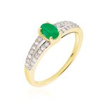 Bague Carlton Or Jaune Emeraude Diamant - Bagues vintage Femme | Marc Orian