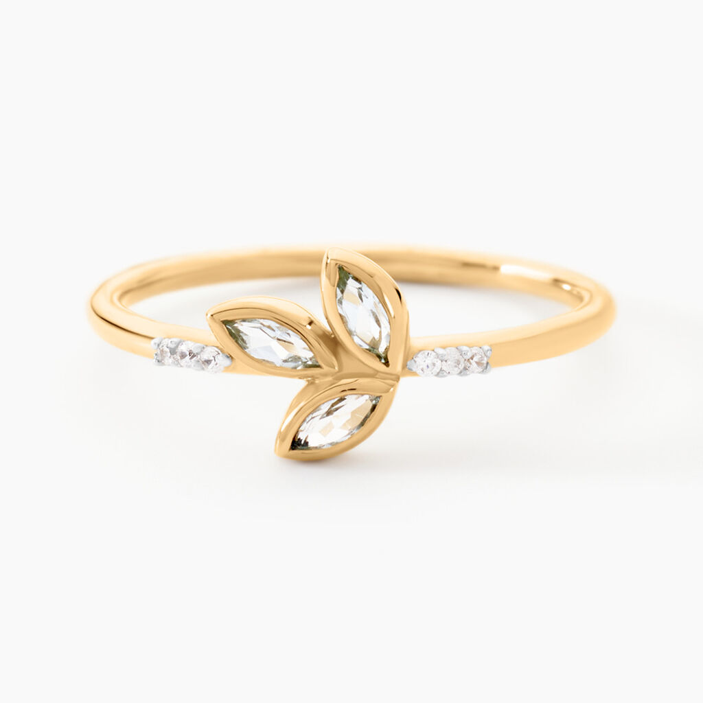 Bague Oc&eacute;an Or Jaune Topaze Oxyde De Zirconium - Bagues pierres fines Femme | Marc Orian