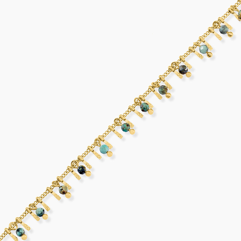 Bracelet Athena Acier Jaune Turquoise - Bracelets cha&icirc;nes Femme | Marc Orian