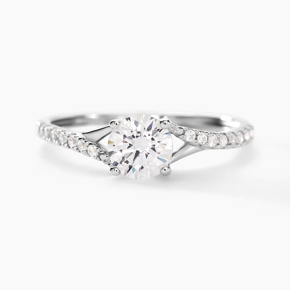 Bague Evita Or Blanc Oxyde De Zirconium - Solitaires Femme | Marc Orian
