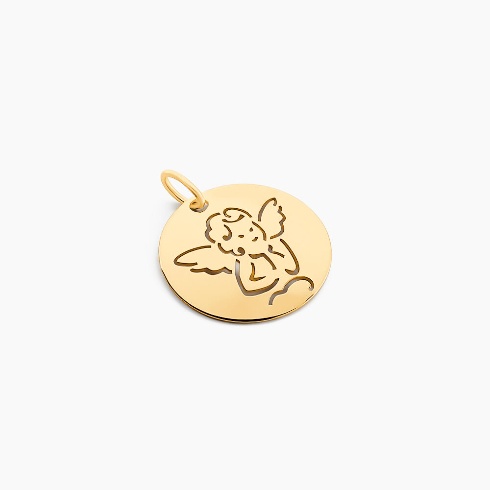 Pendentif Ange Rond Or Jaune - Pendentifs Enfant | Marc Orian