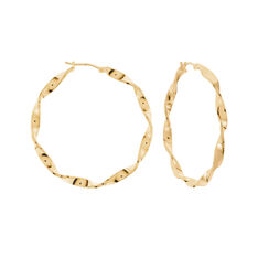 Créoles Lenna Torsadée Plaqué Or Jaune - Boucles d'oreilles Créoles Femme | Marc Orian