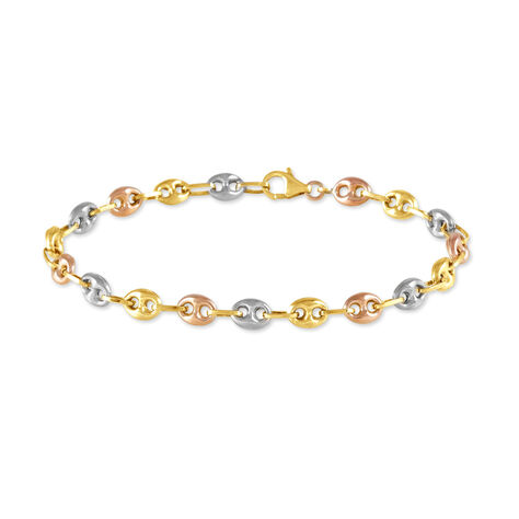 Bracelet Maille Dami Maille Grain De Cafe Or Tricolore - Bracelets mailles Femme | Marc Orian