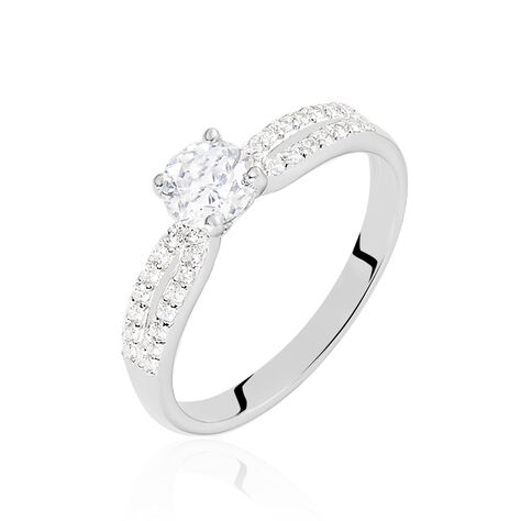 Bague Solitaire Solitea Argent Blanc Oxyde De Zirconium - Bagues Solitaire Femme | Marc Orian