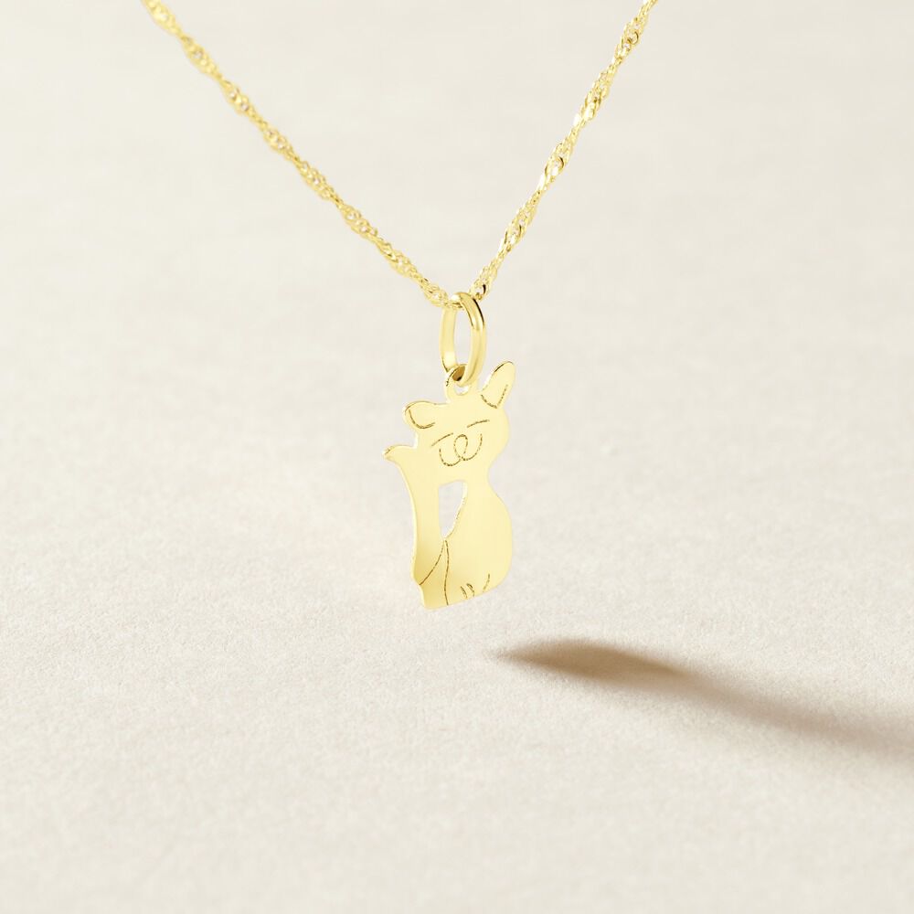 Pendentif Herman Chat Or Jaune - Pendentifs Femme | Marc Orian