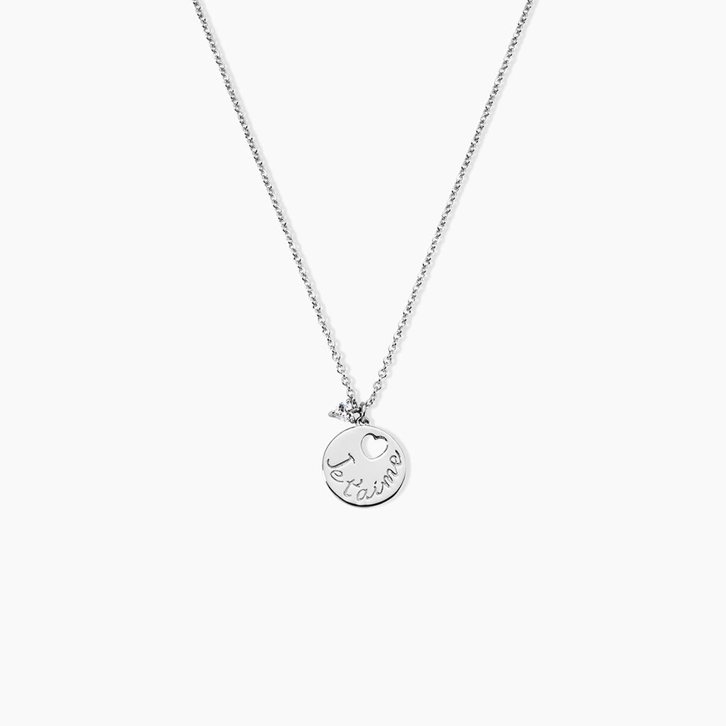 Collier Denzel Argent Blanc Oxyde De Zirconium - Colliers avec pierres Femme | Marc Orian