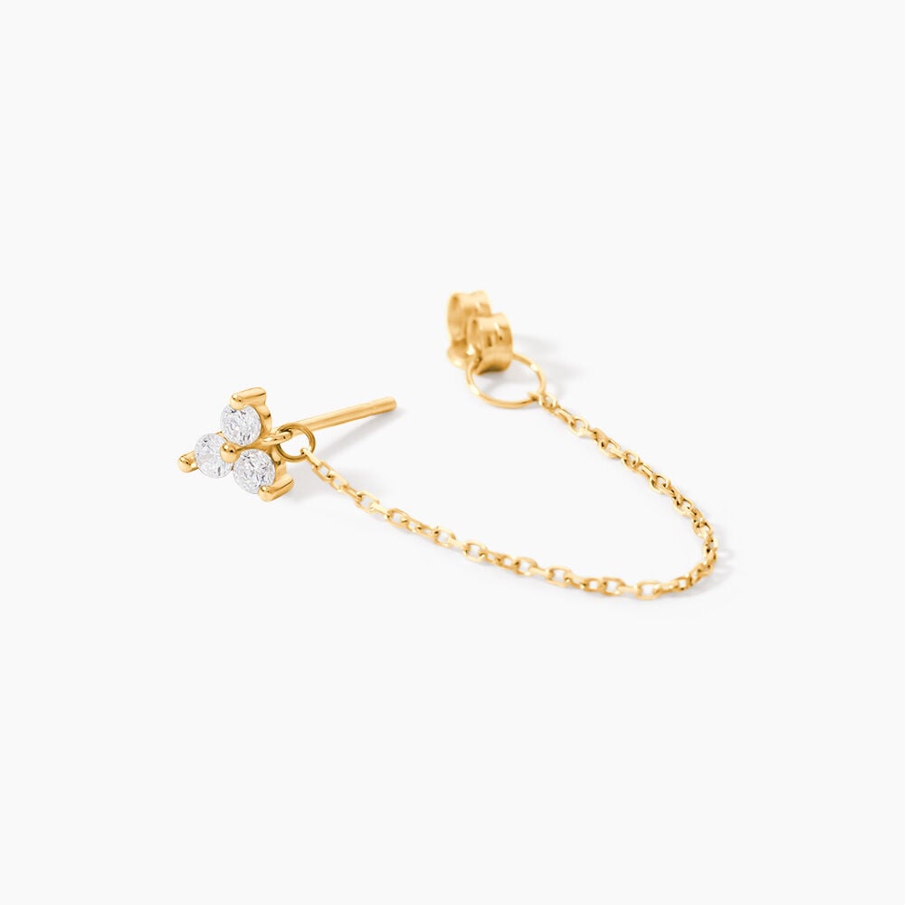 Boucle D'oreille Unitaire Edweena Or Jaune Oxyde De Zirconium - Piercings d'oreilles Femme | Marc Orian