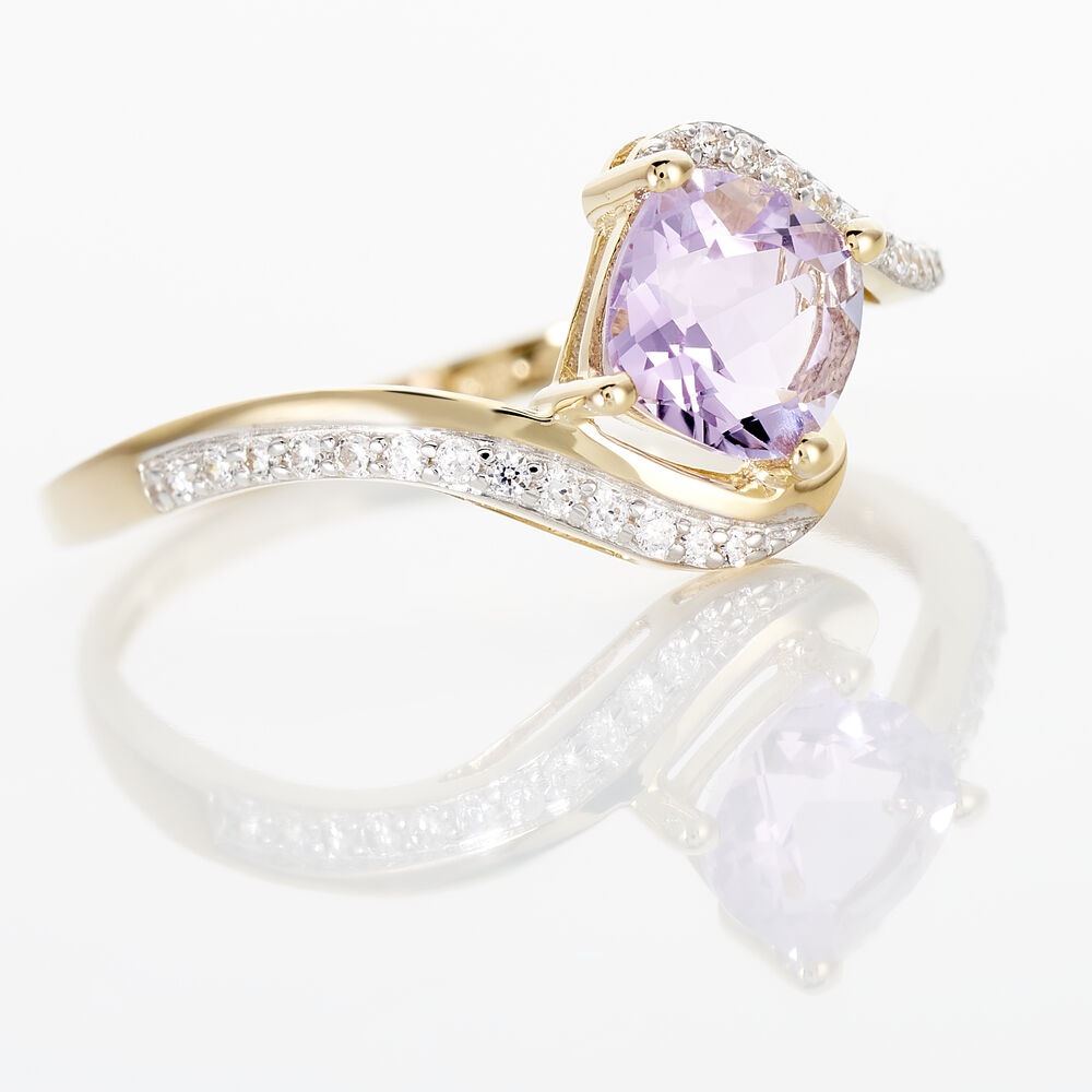 Bague Maria-serena Or Jaune Amethyste Et Oxyde De Zirconium - Bagues pierres fines Femme | Marc Orian