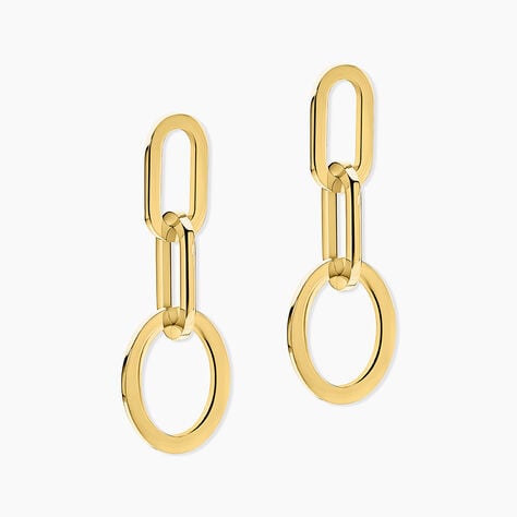 Boucles D'oreilles Pendantes Manille Acier Jaune - Pendantes Femme | Marc Orian