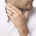 Bague Gaetane Acier Blanc - Bagues Homme | Marc Orian