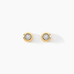 Boucles D'oreilles Puces Fatiana Or Jaune Diamant - Puces Femme | Marc Orian