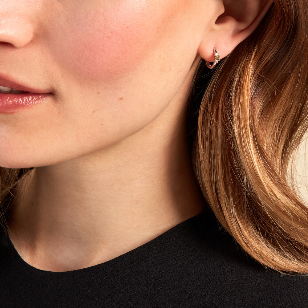Créoles Desert Argent Blanc Oxyde De Zirconium - Créoles Femme | Marc Orian