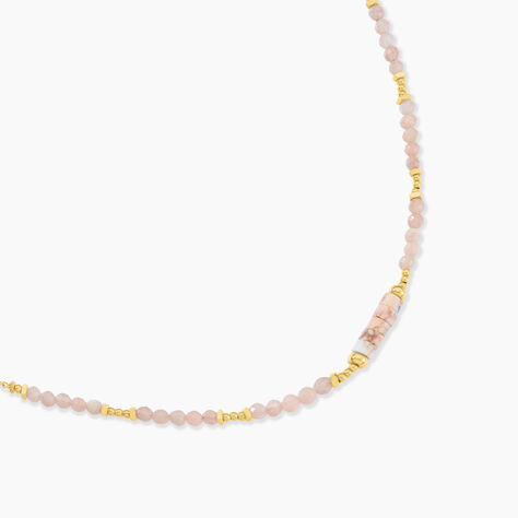 Collier Acier Jaune Pierre De Synthese Turquoise - Colliers avec pierres Femme | Marc Orian