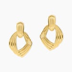 Boucles D'oreilles Pendantes Estefany Acier Inoxydable Dor&eacute; - Pendantes Femme | Marc Orian