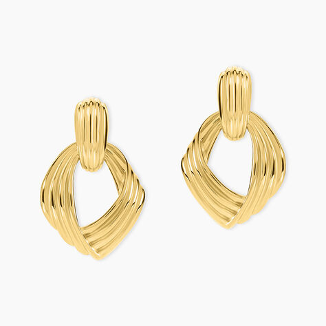 Boucles D'oreilles Pendantes Estefany Acier Inoxydable Dor&eacute; - Pendantes Femme | Marc Orian