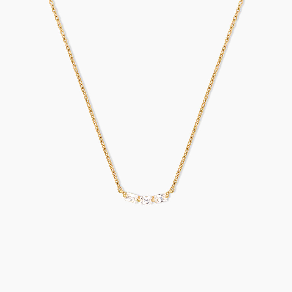 Collier Isobel Plaqu&eacute; Or Jaune Oxyde De Zirconium - Colliers avec pierres Femme | Marc Orian