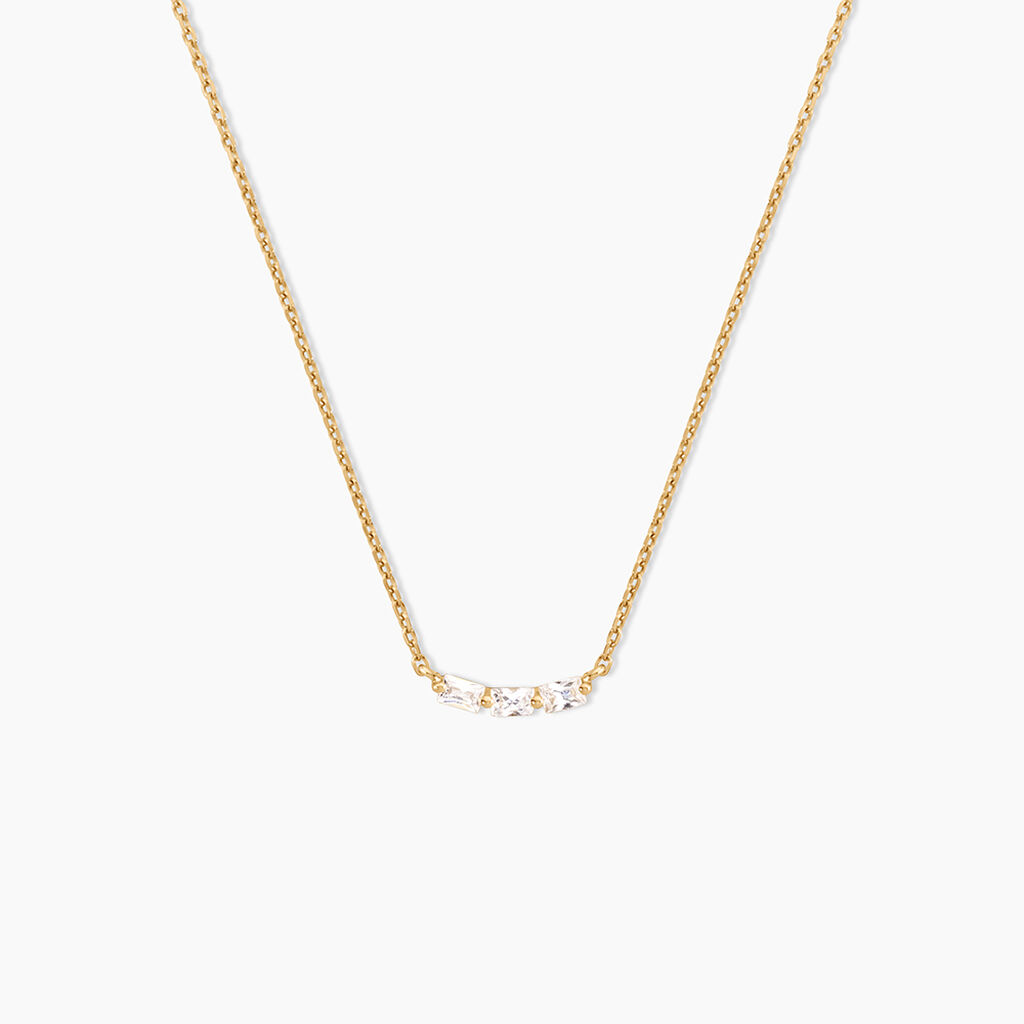 Collier Isobel Plaqu&eacute; Or Jaune Oxyde De Zirconium - Colliers avec pierres Femme | Marc Orian